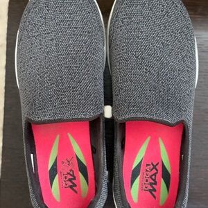Skechers Gray and Pink Loafers Slip-Ons